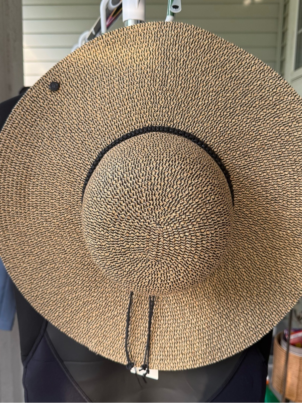 NEW CALIA Natural and Black Wide Brim Calia Floppy Hat